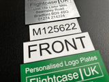 Laser engraved plates.